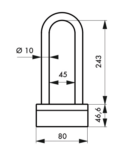 Antivol U anse acier cémenté gaînée, Ø10mm, largeur 70mm, hauteur 300mm - THIRARD Antivols à clé