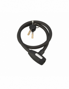 Antivol à clé Stunt, câble acier, vélo, 12mmx0.8m, 2 clés, noir - THIRARD Antivols à clé