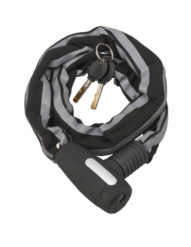 Antivol à clé Biker, chaîne acier, moto, 0.9m, 2 clés, noir - THIRARD Antivol