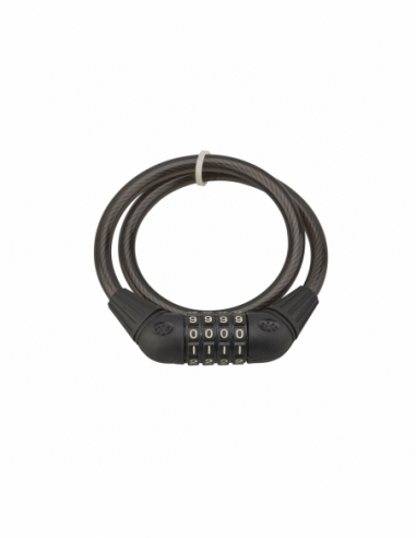 Antivol à combinaison Twisty, 4 chiffres, câble acier, vélo, 10mmx0.65m, noir - THIRARD Antivols à combinaison