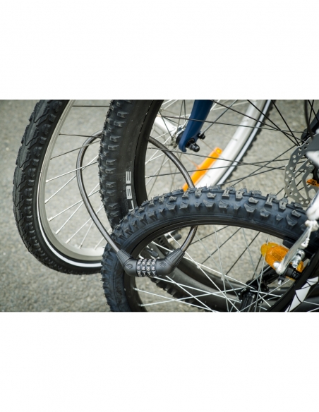 Antivol à combinaison Twisty, 4 chiffres, câble acier, vélo, 10mmx0.65m, noir - THIRARD Antivol