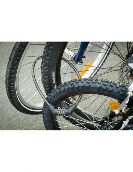 Antivol à combinaison Twisty, 4 chiffres, câble acier, vélo, 10mmx0.65m, noir - THIRARD Antivols à combinaison