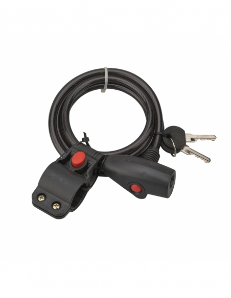 Antivol à clé Twisty, câble acier, vélo, 8mmx1.5m, 2 clés - THIRARD Antivols à clé