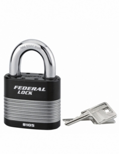 Cadenas à clé Fédéral Lock Protector, extérieur, acier, double verrouillage, 70mm, 2 clés - THIRARD Cadenas