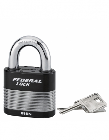 Cadenas à clé Fédéral Lock Protector, extérieur, acier, double verrouillage, 70mm, 2 clés - THIRARD Cadenas