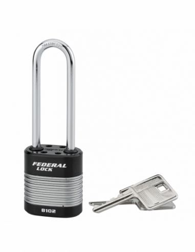 Cadenas à clé Fédéral Lock Protector, extérieur, acier, anse haute, double verrouillage, 44mm, 2 clés - THIRARD Cadenas à clé