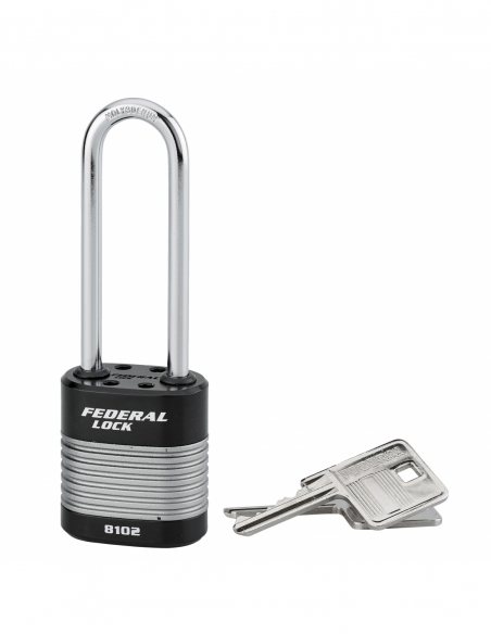 Cadenas à clé Fédéral Lock Protector, extérieur, acier, anse haute, double verrouillage, 44mm, 2 clés - THIRARD Cadenas à clé