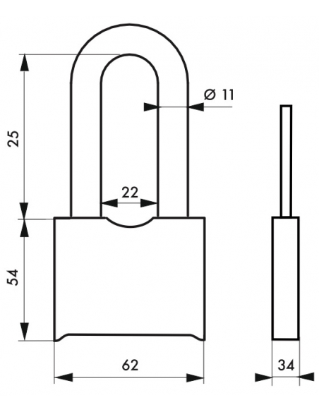 Cadenas à combinaison Fédéral Lock SR, acier, 4 chiffres, chantier, anse acier, 62mm, noir - THIRARD Cadenas à combinaison