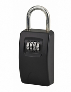 Boite à clé à combinaison, 4 chiffres, acier, 47x75mm, avec anse, noir - THIRARD Boîte à clés