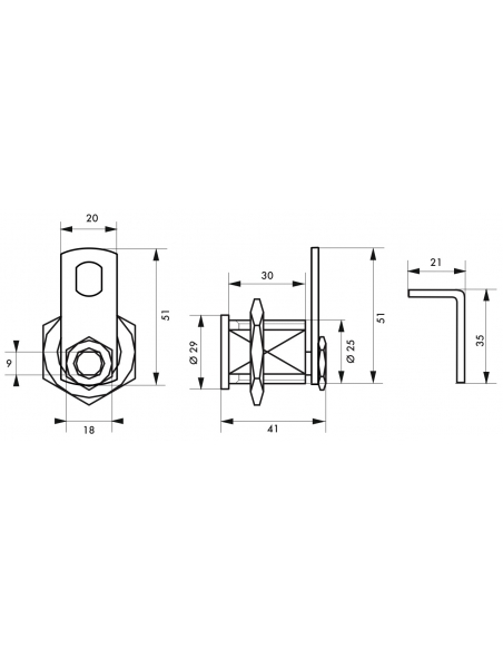 Serrure batteuse filetée et clipsable pour boîte aux lettres, épaisseur maxi 23mm - THIRARD Serrure boîte aux lettres