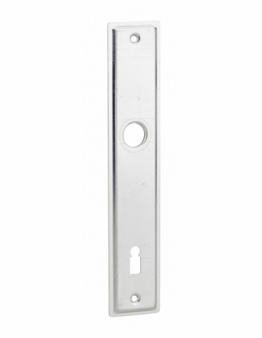 Plaque d'entrée pour serrure encastrable à clé, aluminium - THIRARD Poignée sur rosace