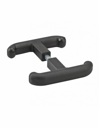 Ensemble de poignées pour porte de garage T, carré 8mm, noir - THIRARD Poignée de porte de garage