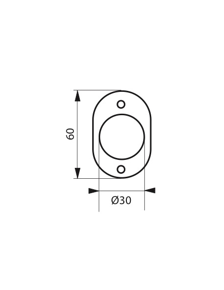 Rosace pour cylindre Ø30mm, laiton - THIRARD Rosace