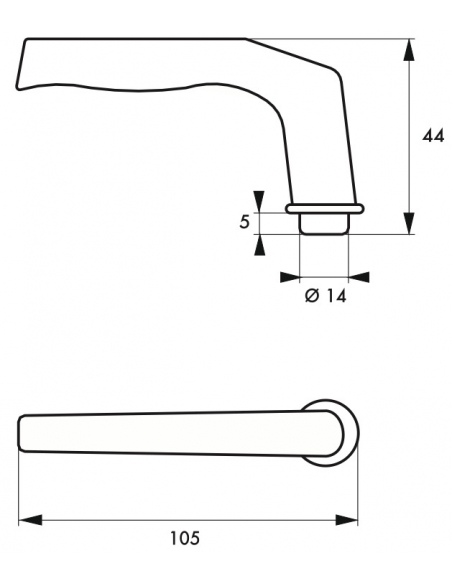 Paire de béquilles pour porte, carré 6 ou 7mm, 2 portées - THIRARD Bouton / béquille de porte