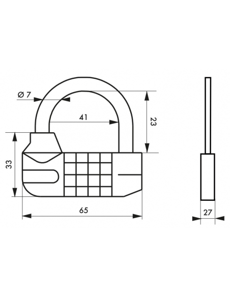 Cadenas à combinaison Saturn, 5 chiffres, intérieur, anse acier, 65mm - THIRARD Cadenas à combinaison