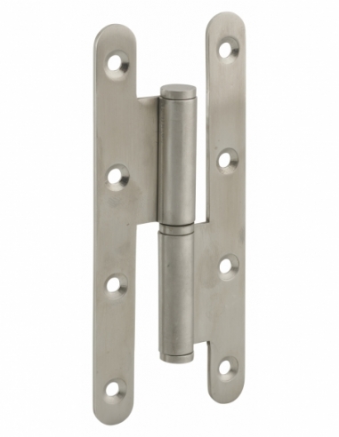 Paumelle de Paris porte d'entrée / d'intérieur, 140x55x2.5mm, inox, gauche - THIRARD Paumelle de porte d'entrée
