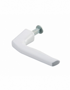 Béquille pour porte, carré 7mm, avec arrêt, blanc - THIRARD Béquille