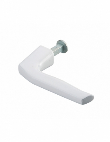 Béquille pour porte, carré 7mm, avec arrêt, blanc - THIRARD Béquille