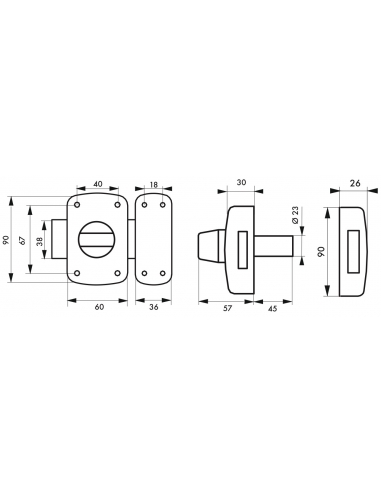 Verrou double entrée Mirage 6 pour porte d'entrée, cylindre 45mm, laiton, 3 clés, laiton - THIRARD Verrous