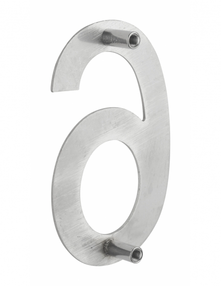 Chiffre 6 à visser, inox, H.100mm - THIRARD Chiffres à visser