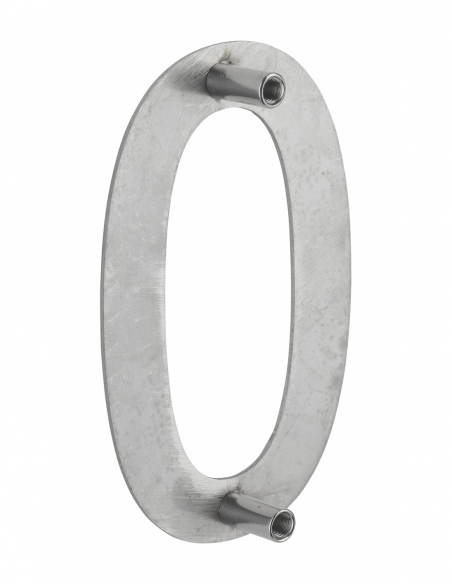 Chiffre 0 à visser, inox, H.100mm - THIRARD Chiffres à visser