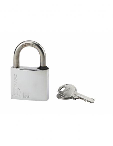 Cadenas à clé Type 1, laiton, extérieur, anse inox, 45mm, 2 clés - THIRARD Cadenas à clé