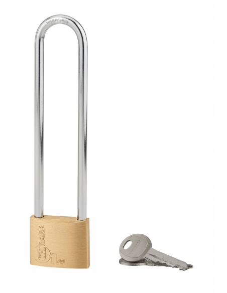 Cadenas à clé Type 1, laiton, intérieur, anse haute acier, 40mm, 2 clés - THIRARD Cadenas à clé