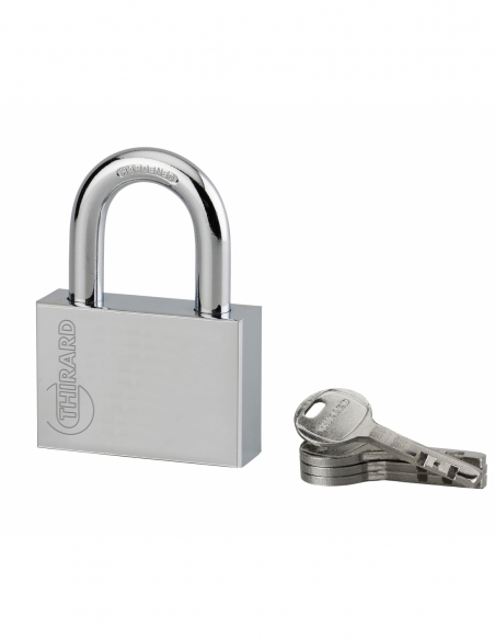 Cadenas à clé Disk, acier, chantier, anse acier, 60mm, 4 clés - THIRARD Cadenas à clé