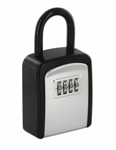 Boite à clé à combinaison, 4 chiffres, acier, 37x75mm,avec anse noir - THIRARD Boîte à clés