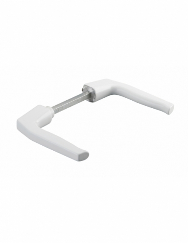 Paire de béquilles pour porte, carré 7x100mm, 1 portée, blanc - THIRARD Béquille