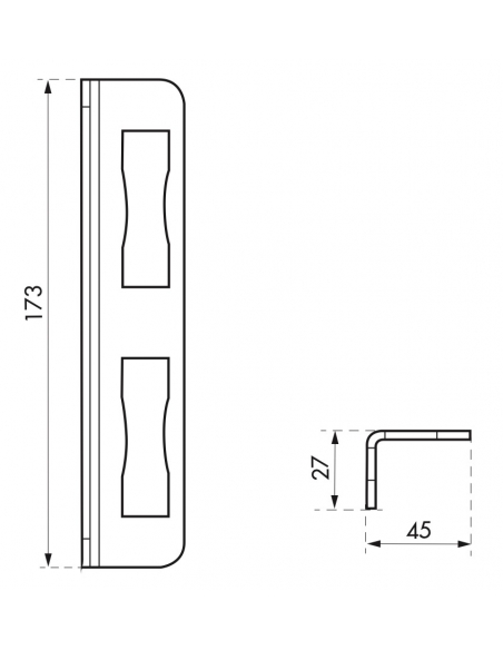 Gâche équerre à souder, réversible, largeur 40mm - THIRARD Gâche de porte