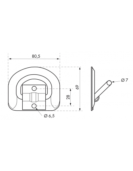 Lot de 2 anneaux d'arrimage, 7mm, zingué - THIRARD Equipement