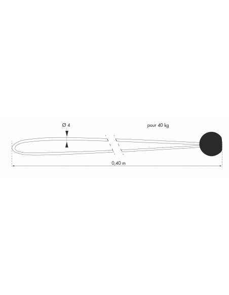 Lot de 4 tendeurs en caoutchouc à boules, 4mmx40cm, rouge - THIRARD Sangle