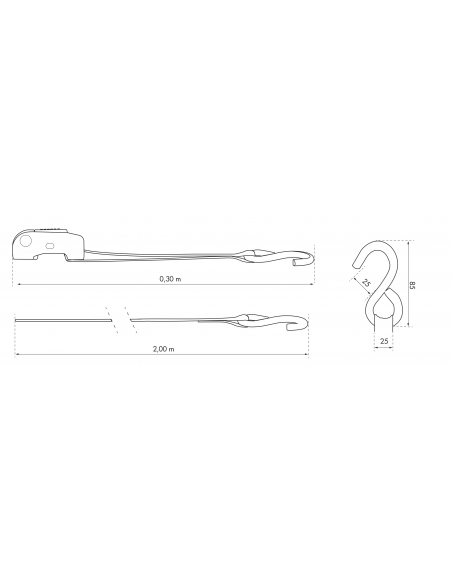 Lot de 2 sangles de serrage, 2m, à cliquet, crochet S, camouflage - THIRARD Sangle