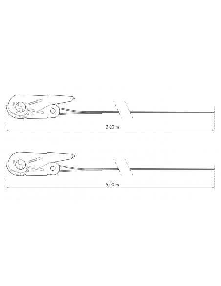 Lot de 4 sangles de serrage, à cliquet, rouge (3mx2 et 5mx2) - THIRARD Sangle