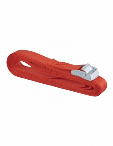 Sangle de serrage, 5m à boucle autoserrante, rouge - THIRARD Sangle