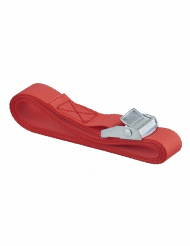 Sangle de serrage, 2.5m à boucle autoserrante, rouge - THIRARD Sangles à boucle