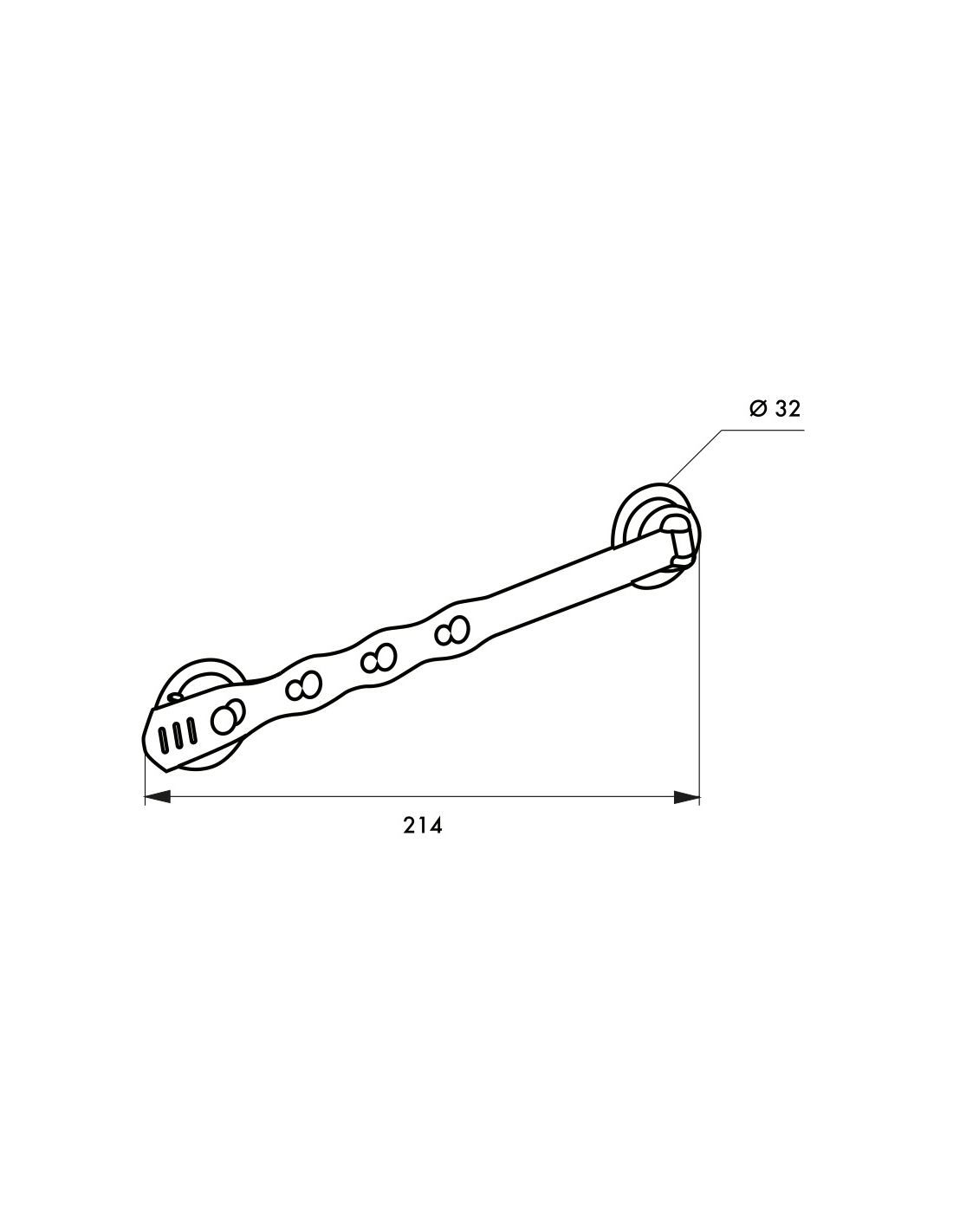 Entrebailleur à ventouse pour fenêtre 1 à 2 vantaux PVC 214mm blanc