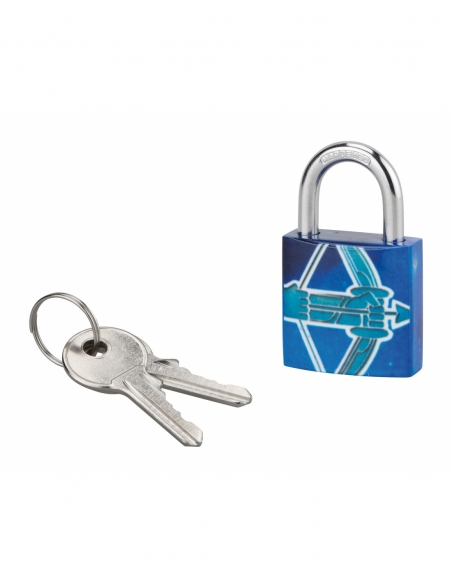 Cadenas à clé Sagittaire, acier, intérieur, anse acier, 30mm, 3 clés - THIRARD Cadenas à clé
