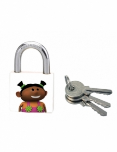 Cadenas à clé Better Life, acier, intérieur, anse acier, 30mm, 3 clés - THIRARD Cadenas à clé
