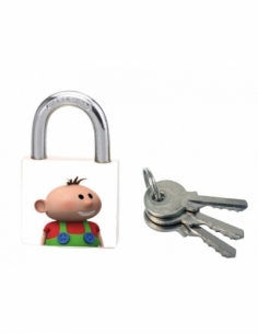 Cadenas à clé Better Idea, acier, intérieur, anse acier, 30mm, 3 clés - THIRARD Cadenas à clé