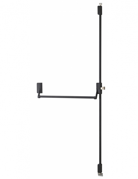 Serrure anti-panique D-Cross pour porte d'entrée 1150mm max, 2/3 pts haut et bas, réversible, noir - THIRARD Serrure anti-pan...