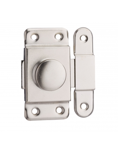 Verrou pour porte d'ameublement, 40mm, acier nickelé - THIRARD Verrou de meuble