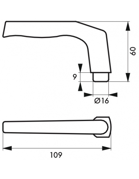 Paire de béquilles torsadés pour porte, carré 7mm, inox - THIRARD Béquille