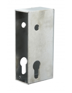Coffre pour serrure encastrable pour portail, tube 50mm, axe 10mm, zingué - THIRARD Coffre pour portail