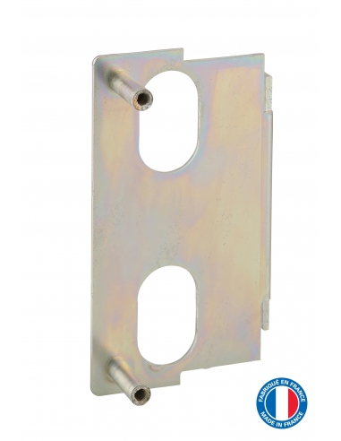 Plaque de fixation pour serrure verticale, à souder, réversible - THIRARD Plaque de fixation