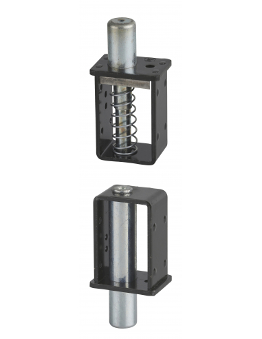 Gond Rapido, goupille acier Ø16mm, gâche en acier inoxidable, zingage noir - THIRARD Charnières de porte