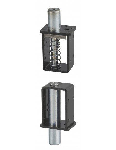 Gond Rapido, goupille acier Ø16mm, gâche en acier inoxidable, zingage noir - THIRARD Charnières de porte