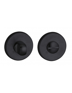 Paire de rosaces rondes Boston, Ø50mm, à condamnation, noir mat - THIRARD Rosace