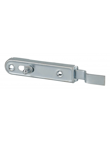Loqueteau alsacien, 70x15,5mm, pêne coudé coulissant, acier zingué - THIRARD Verrous